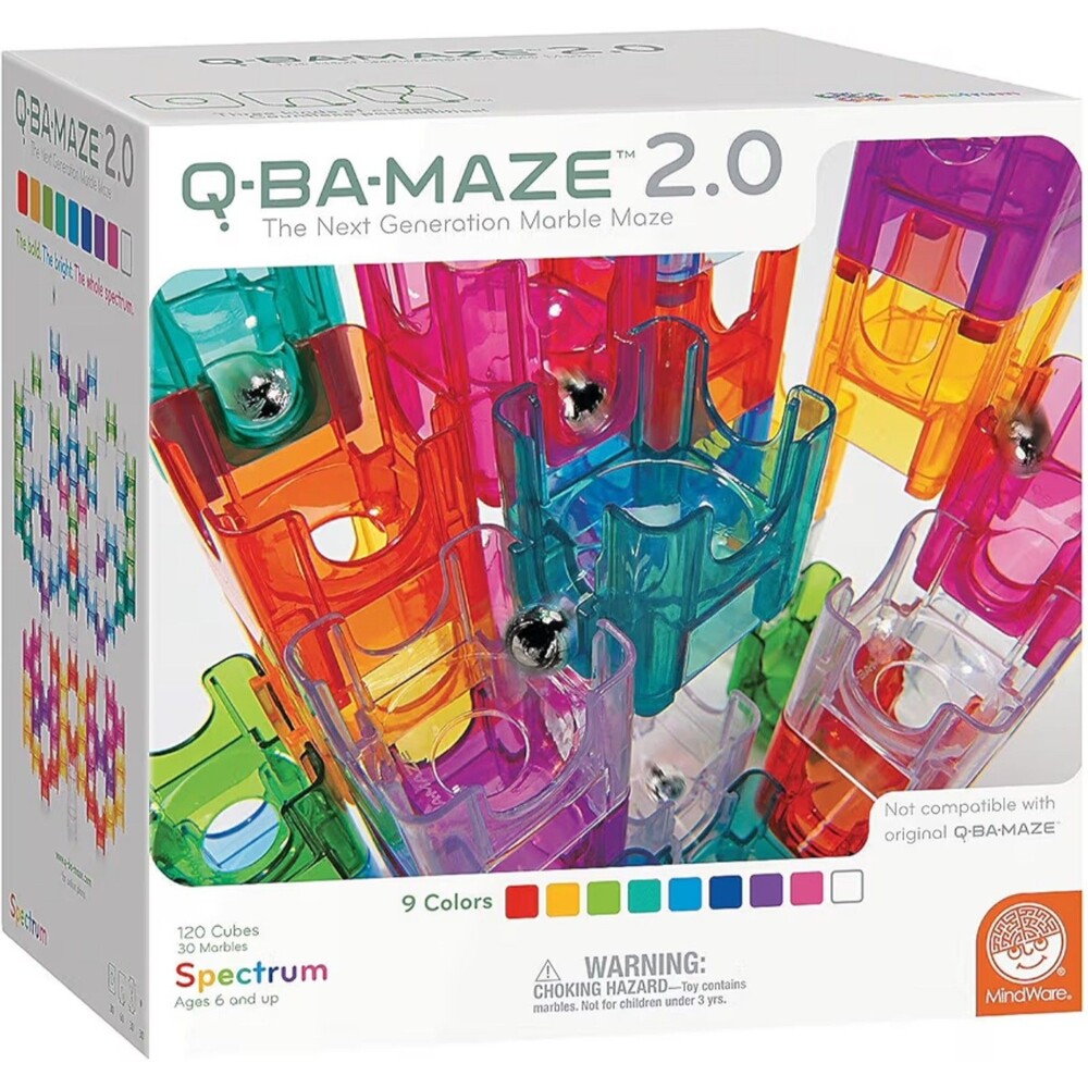 Q-BA-MAZE 2.0 Spectrum Color Maze Set 150 Pieces NEW